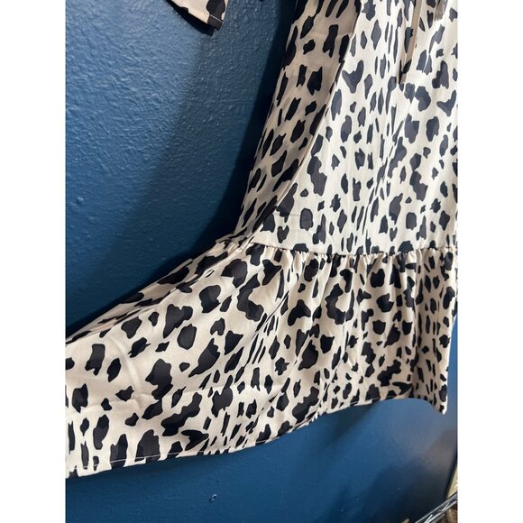 Womens Medium Animal Print Cold-Shoulder Dress - Picture 5 of 7